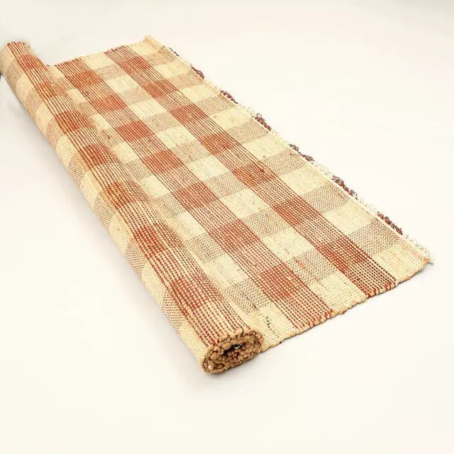 Alt view image 6 of 7 - Area Rug, Jute Rug, Durable Dark Brown Plaid Rug, 6X9 ft