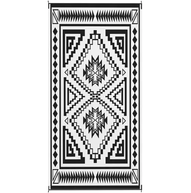 Alt view image 2 of 7 - Outdoor Rug,Reversible Outdoor Rug, Waterproof Plastic Straw with Carry Bag