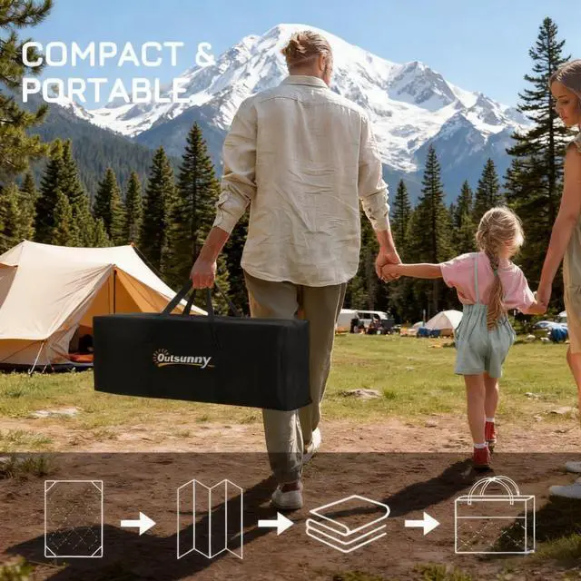 Alt view image 5 of 7 - Patio Rug,Reversible Outdoor Rug Carpet RV Camping Rugs with Carry Bag