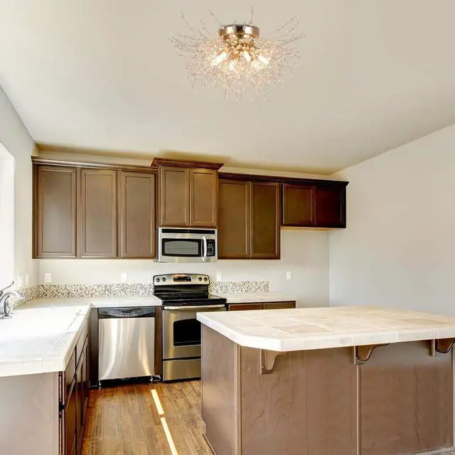 Alt view image 4 of 7 - Flush Mount Ceiling Lights, Modern Gold Crystal Sputnik Firework Close to Ceiling Lamp Led Ceiling Lighting Fixtures for Bedroom Kitchen Island Hallway Entryway Porch Gazebo