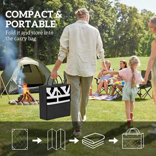 Alt view image 4 of 7 - Outdoor Rug,Reversible Outdoor Rug,Waterproof Plastic Straw with Carry Bag