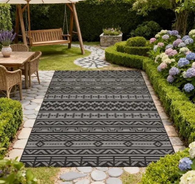 Main image of Outdoor Rug,Reversible Outdoor Rug, Waterproof Plastic Straw with Carry Bag
