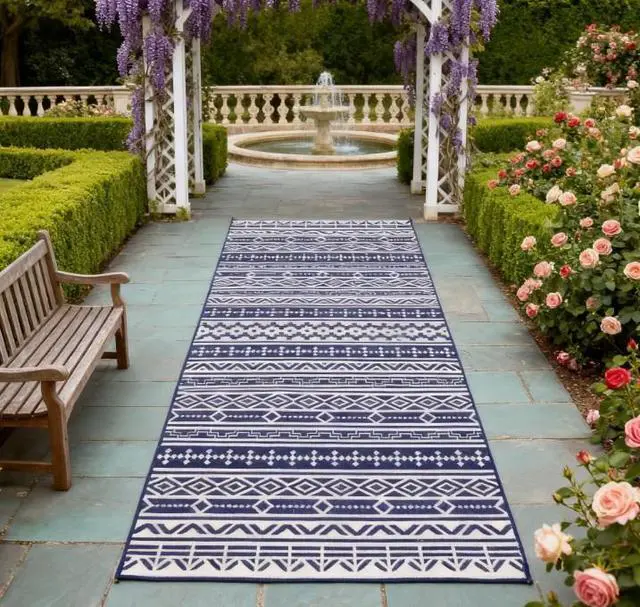 Alt view image 7 of 7 - Patio Rug,Outdoor Rug,Reversible Outdoor Rug, Waterproof Plastic Straw with Carry Bag
