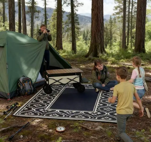 Main image of Outdoor Rug,Patio Rug,Reversible Outdoor Rug,Waterproof Plastic Straw with Carry Bag