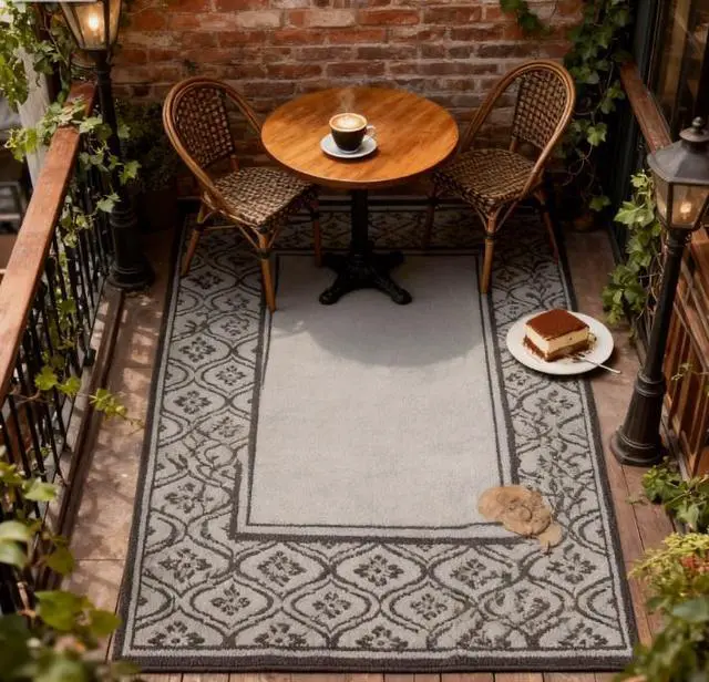 Alt view image 7 of 7 - Patio Rug,Reversible Outdoor Rug, Waterproof Plastic Straw with Carry Bag