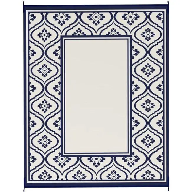 Alt view image 2 of 7 - Outdoor Rug,Patio Rug,Reversible Outdoor Rug,Waterproof Plastic Straw with Carry Bag