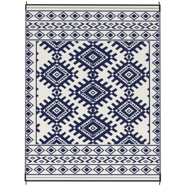 Alt view image 2 of 7 - Reversible Rug,Outdoor Rug for Patio for Decor, Portable Outside Camping Area Carpet Ma