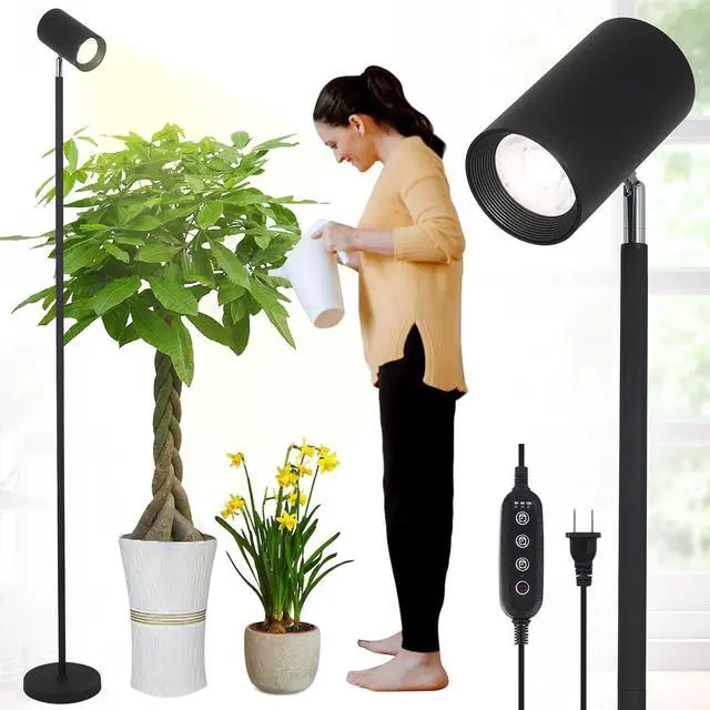 Main image of Grow Lights Stand for indoor Plants Full Spectrum Tall Plant Light for indoor Growing with 20W Cob Plant Light Bulb,4/8/12H Timer, Led Growth Floor Lamp for Large Plant Seedling(6 Level Height)