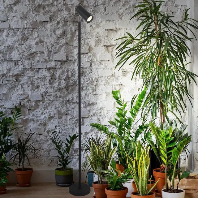 Alt view image 7 of 7 - Grow Lights Stand for indoor Plants Full Spectrum Tall Plant Light for indoor Growing with 20W Cob Plant Light Bulb,4/8/12H Timer, Led Growth Floor Lamp for Large Plant Seedling(6 Level Height)