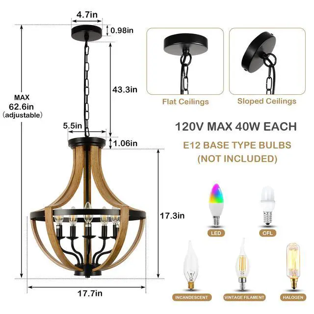 Alt view image 4 of 7 - 5-Light Modern Chandeliers