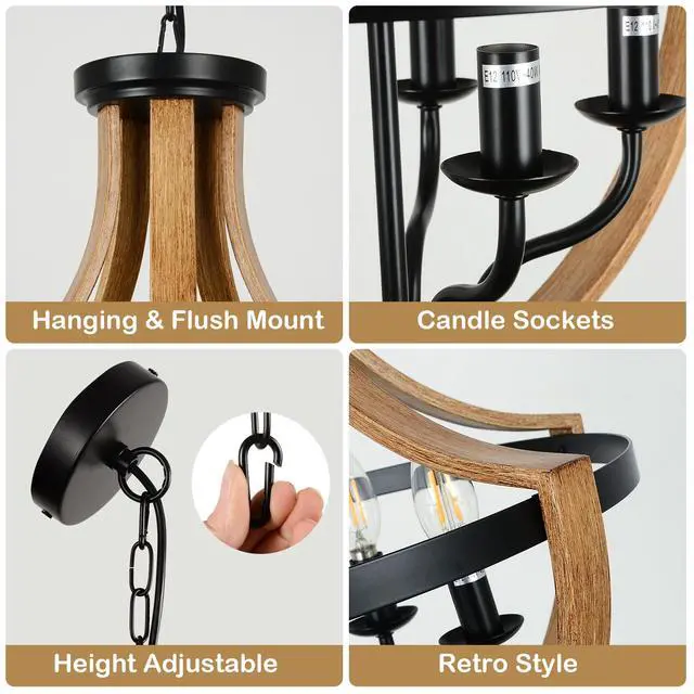 Alt view image 5 of 7 - 5-Light Modern Chandeliers