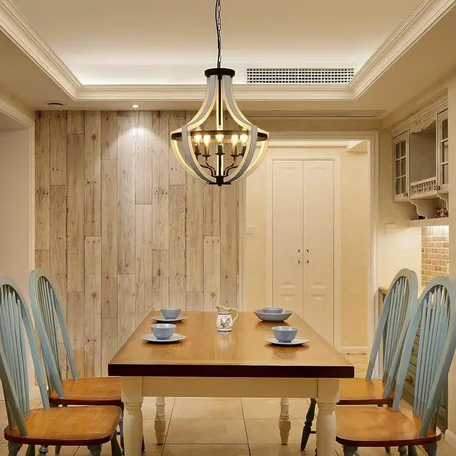 Alt view image 5 of 7 - Modern White Solid Wood Chandeliers