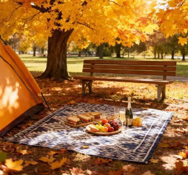 Main image of Reversible Rug,Portable Outside Camping Area Carpet Mat,Outdoor Rug for Patio for Decor,Reversible Rug