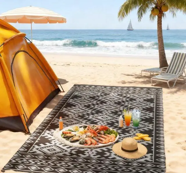 Main image of Portable Outside Camping Area Carpet Mat,Reversible Rug,Outdoor Rug for Patio for Decor