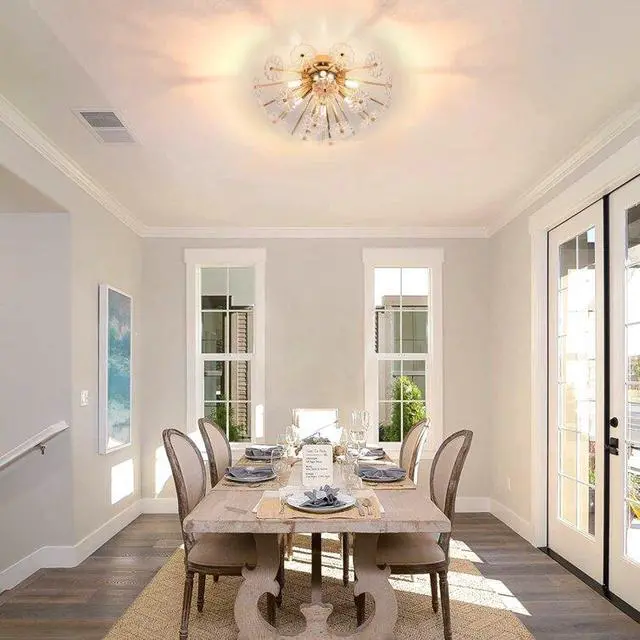 Alt view image 5 of 7 - Gold Flush Mount Ceiling Light