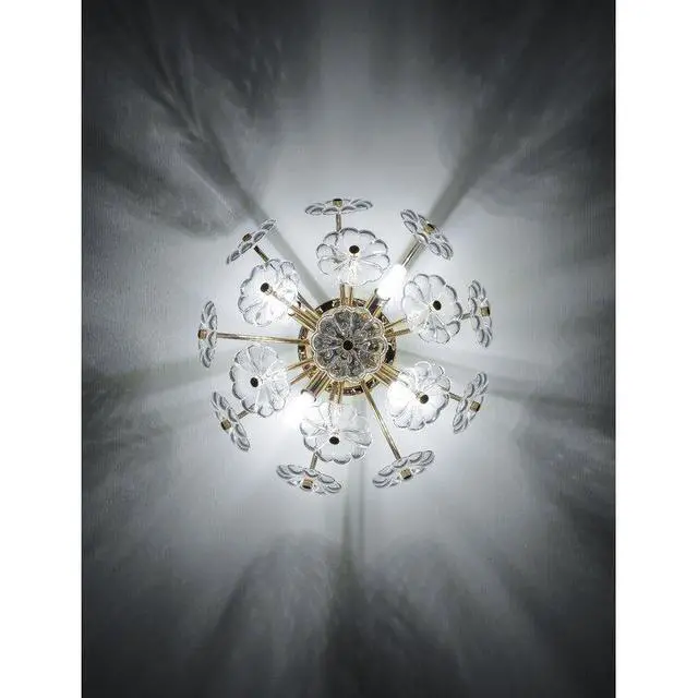 Alt view image 7 of 7 - Gold Flush Mount Ceiling Light