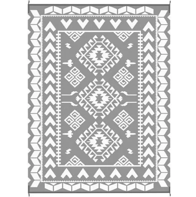 Alt view image 2 of 7 - Outdoor Rug for Patio for Decor,Portable Outside Camping Area Carpet Mat,Reversible Rug