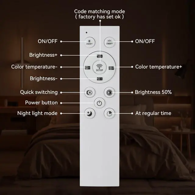 Alt view image 5 of 7 - 48-inch Realistic Resin Moon Wall Light Plug-in Dimmable Led Moon Sconce with Remote Control, 45 W Main & 20 W Night Light, Meteorite Crater Texture, 1.75 Thick Wall-Mounted Décor for Home & Commer