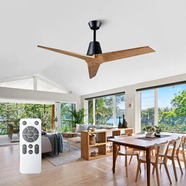 Main image of 52inch Ceiling Fan with Remote Control, indoor Or Outdoor Fan, No Light , Reversible Dc Motor, 3 Blade High Cfm