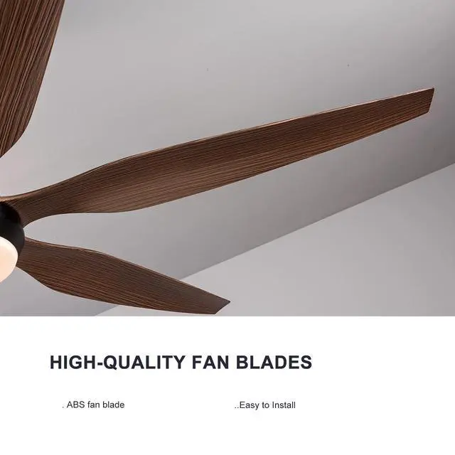 Alt view image 7 of 7 - 66" Farmhouse Rustic indoor Outdoor Ceiling Fan 6 Blade Remote Control Matte Black Finish 6 Wood Grain Blades Bedroom Patio Living Room Kitchen Porch Damp Rated Decorative Dc Motor