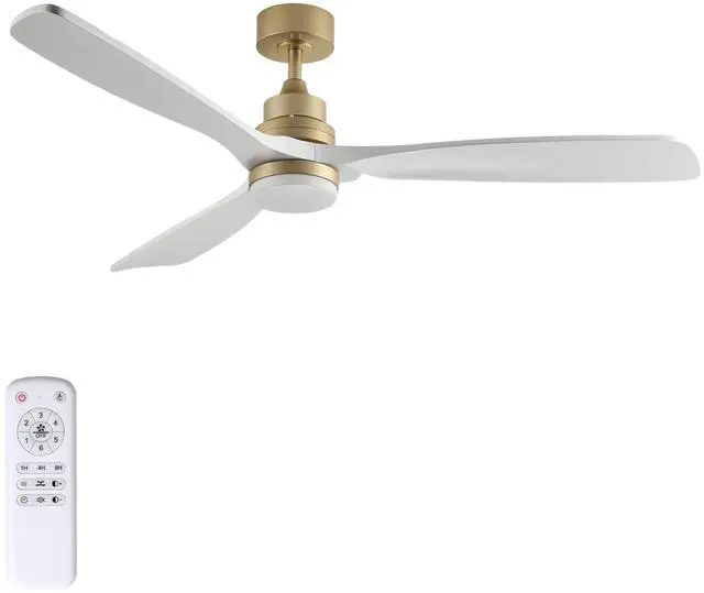 Alt view image 4 of 7 - 59.8 inch Ceiling Fan with Light, 3 Solid Wood Blades,Remote Control,6-Speed Reversible Dc Motor for Living Room,Bed Room,Dining Room.