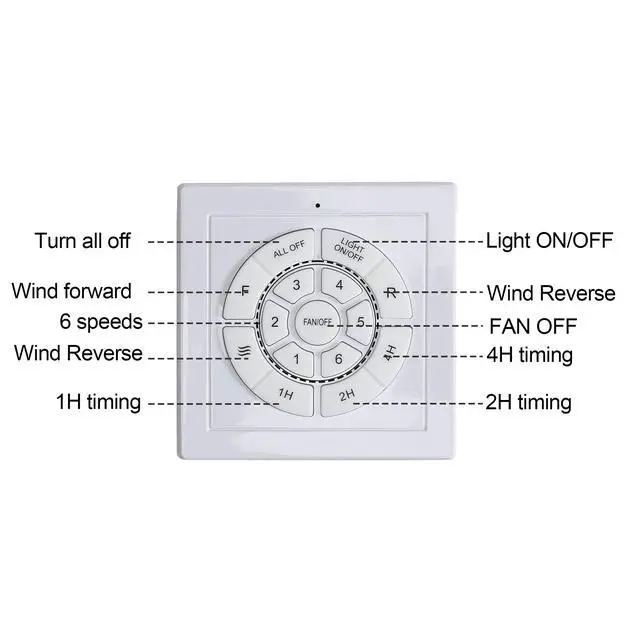 Alt view image 5 of 7 - 72" Black Ceiling Fan with Light, 8 Solid Wood Blades, 6-Speed Reversible Dc Motor for Bed Room,Dining Room,Living Room.