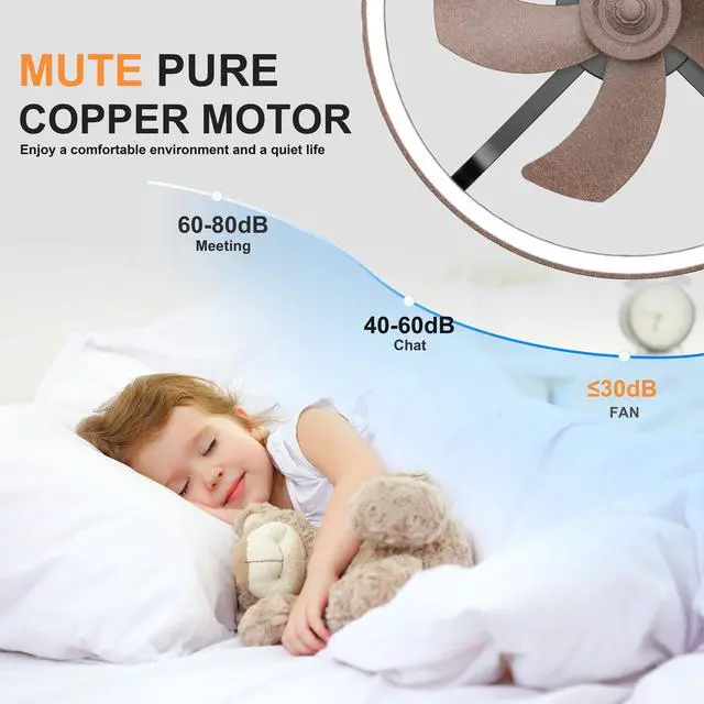 Alt view image 3 of 7 - 20.5" Rustic Brown Ceiling Fans with Lights Remote & App Control, Downrod Mount Dimmable Led Fandelier, 6 Speeds Quiet Dc Motor, Modern Ceiling Fan for Bedroom Living Room