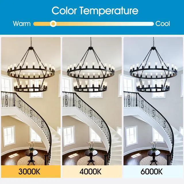 Alt view image 7 of 7 - 47.24 inch Matte Black Wagon Wheel Chandelier with 36-Lights (24+12) (No Bulbs)