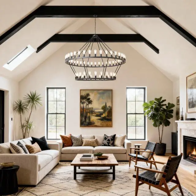 Alt view image 5 of 7 - 59.06 inch Matte Black Wagon Wheel Chandelier 54-Lights(No Bulbs)