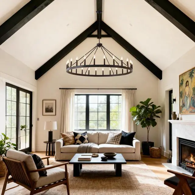 Alt view image 4 of 7 - 53.15 inch Matte Black Wagon Wheel Chandelier with 24 Light(No Bulbs)-E12