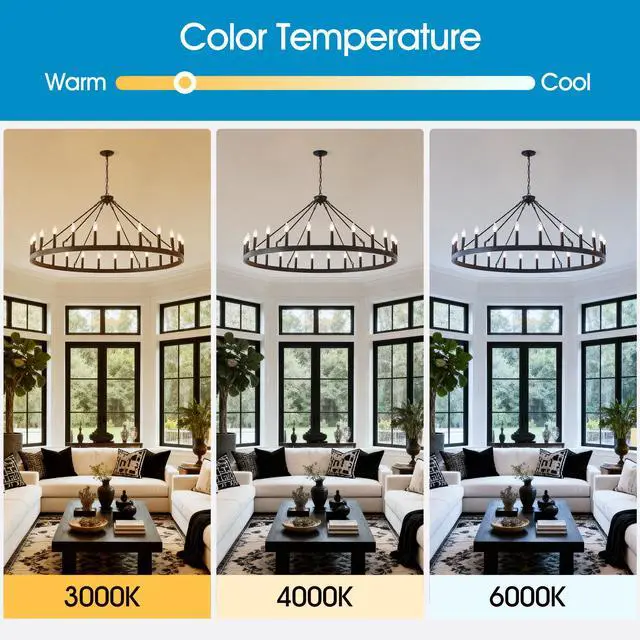 Alt view image 7 of 7 - 53.15 inch Matte Black Wagon Wheel Chandelier with 24 Light(No Bulbs)-E12