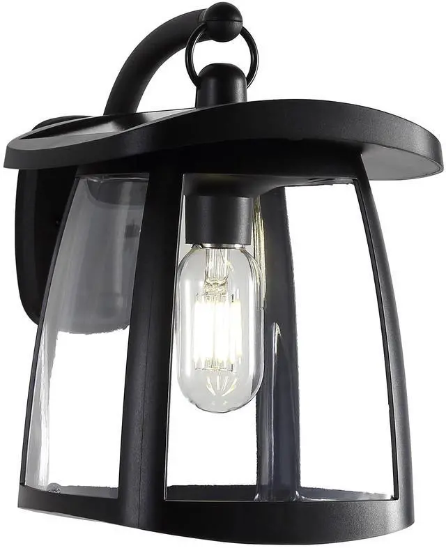 Main image of Black Ip54 Waterproof Solar Wall Lanterns, 4 Lighting Modes with Button Control, Outdoor Hanging Lights with 2 Solar Panels