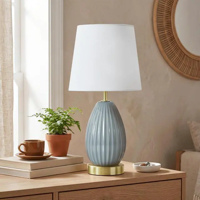 Alt view image 2 of 7 - 18-inch Table Lamp Set Of 2 with E26 Socket, 60W Max, Bedside Nightstand Lamps for Living Room Bedroom Kid'S Room (Bulbs Excluded)