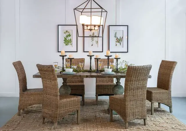 Alt view image 5 of 7 - 21.7x21.7x33.5 " Iron Chandelier, Sleek industrial Style Hanging Light Fixture for Kitchen Dining Room Foyer Entryway, Bulb Not included