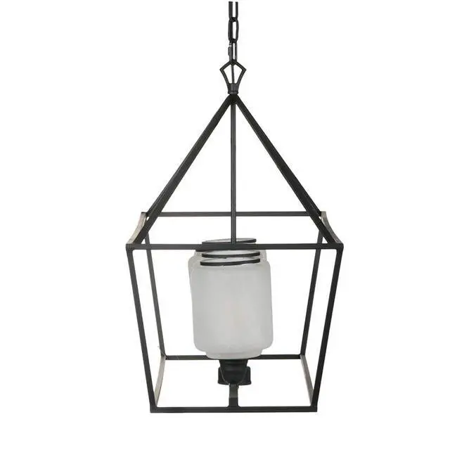 Alt view image 5 of 7 - 41.7x14.2x23.8" Iron Chandelier, Sleek industrial Style Hanging Light Fixture for Kitchen Dining Room Foyer Entryway, Bulb Not included