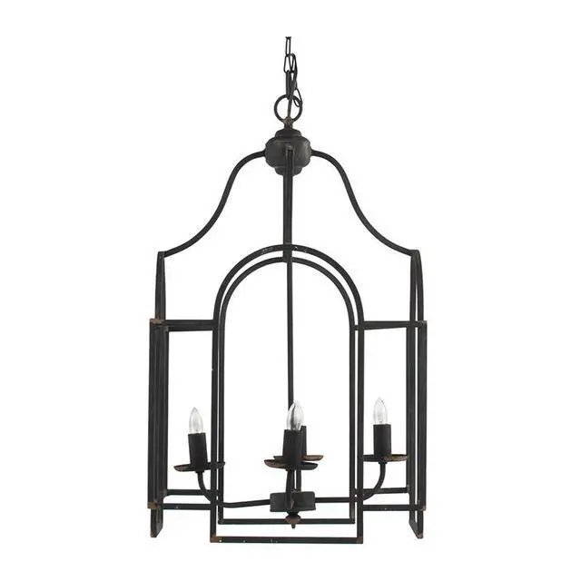 Alt view image 4 of 7 - 17.3x17.3x28.7" Malin Entry 4-Light Chandelier, Hanging Light Fixture for Kitchen Dining Room Foyer Entryway, Bulb Not included