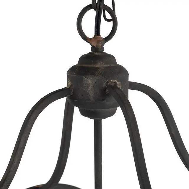 Alt view image 5 of 7 - 17.3x17.3x28.7" Malin Entry 4-Light Chandelier, Hanging Light Fixture for Kitchen Dining Room Foyer Entryway, Bulb Not included