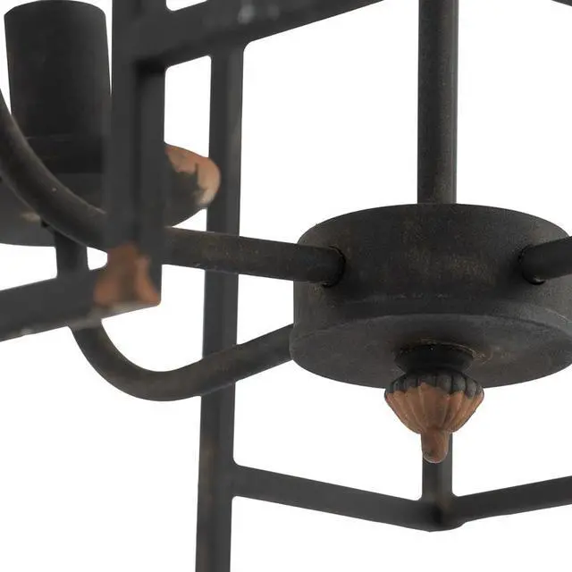 Alt view image 6 of 7 - 17.3x17.3x28.7" Malin Entry 4-Light Chandelier, Hanging Light Fixture for Kitchen Dining Room Foyer Entryway, Bulb Not included