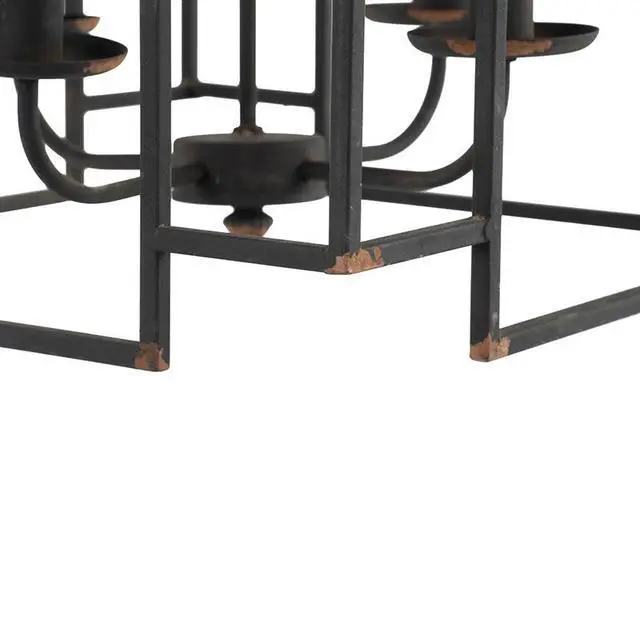 Alt view image 7 of 7 - 17.3x17.3x28.7" Malin Entry 4-Light Chandelier, Hanging Light Fixture for Kitchen Dining Room Foyer Entryway, Bulb Not included