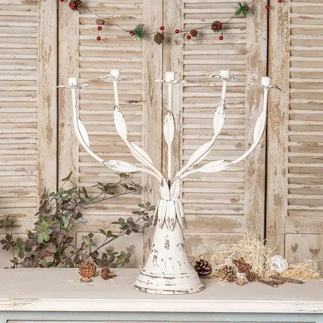 Main image of Vintage Metal Candle Holders for Elegant Home Decor, Romantic Wedding Props, and Festive Candelabra Decorations