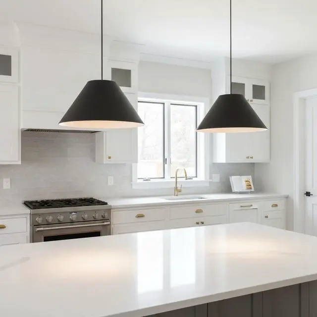 Alt view image 6 of 7 - 22 inch Diameter integrated Led Black Pendant