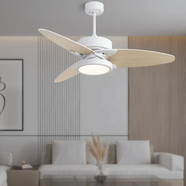 Alt view image 5 of 6 - Light Pro 52 in. Led indoor White Smart Ceiling Fan with Remote Control