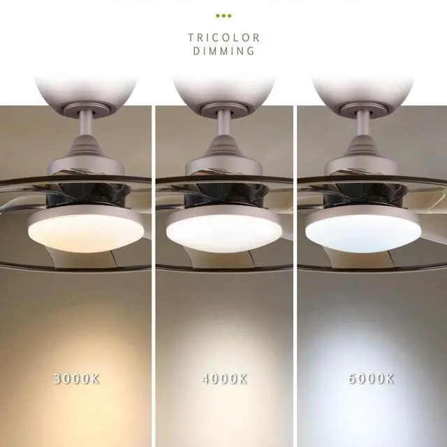 Alt view image 2 of 6 - Light Pro 22 in. Led indoor Coffee Smart Ceiling Fan with Remote Control