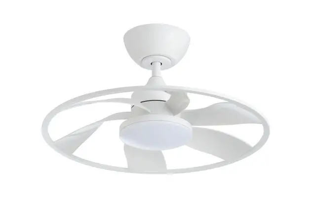 Alt view image 4 of 7 - Light Pro 22 in. Led indoor Matt White Smart Ceiling Fan with Dc Motor