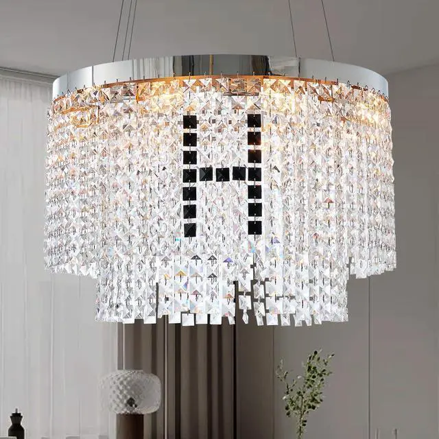 Main image of Modern Crystal Chandelier for Living-Room Round Cristal Lamp Luxury Home Decor Light Fixture