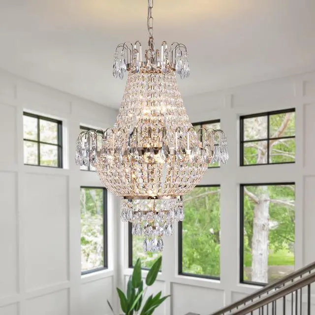 Main image of Gold Crystal Chandeliers,Large Contemporary Luxury Ceiling Lighting for Living Room Dining Room Bedroom Hallway