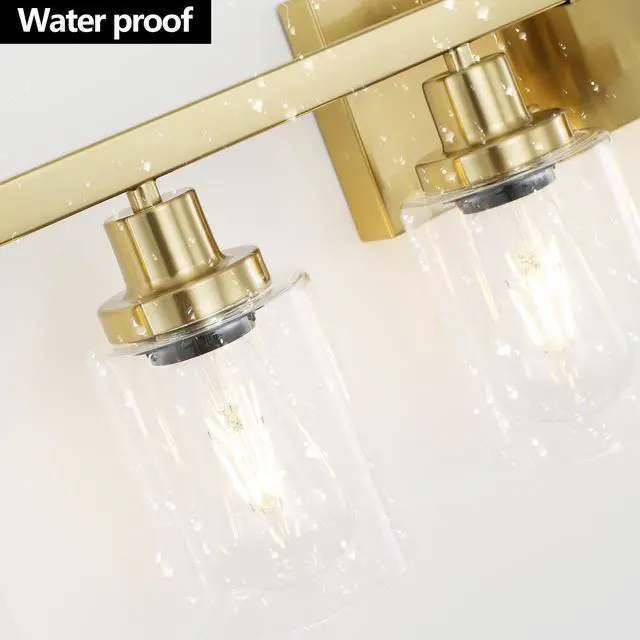 Alt view image 7 of 7 - 10 Light Gold Vanity Lights for Mirror, 52inch Modern Gold Bathroom Wall Lighting for Bedroom, Living Room