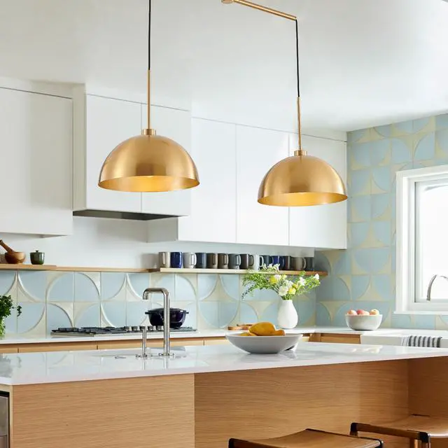 Alt view image 2 of 7 - 41" industrial Modern Copper Color Double Pendant Light Adjustable Ceiling Hanging Lamp with Bright Finish for Dining Room, Kitchen, Or Living Room Stylish and Durable Lighting Fixture (No Bulbs)