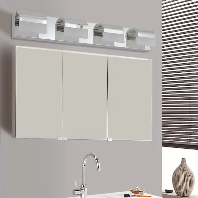 Alt view image 3 of 7 - Modern Bathroom Vanity Lighting 4-Light Led Vanity Lights Over Mirror Bath Wall Lighting