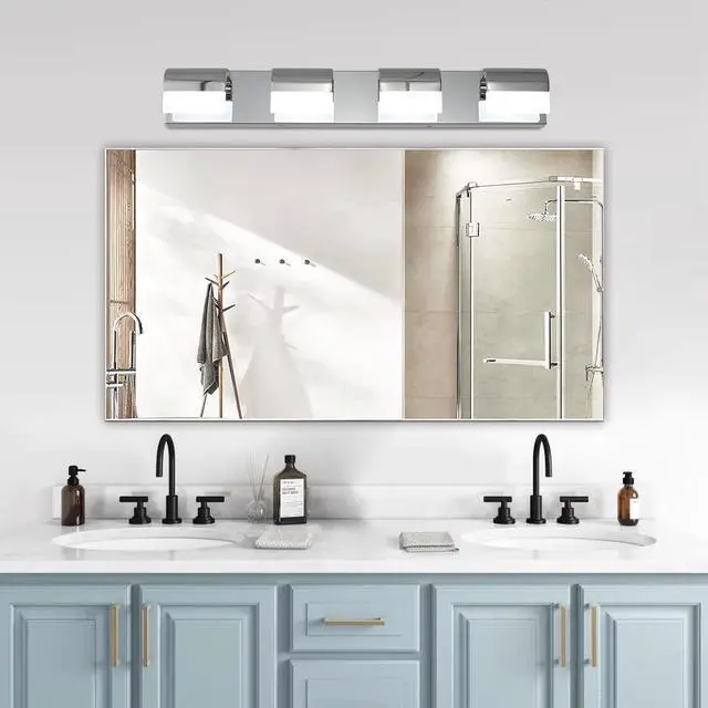 Alt view image 4 of 7 - Modern Bathroom Vanity Lighting 4-Light Led Vanity Lights Over Mirror Bath Wall Lighting
